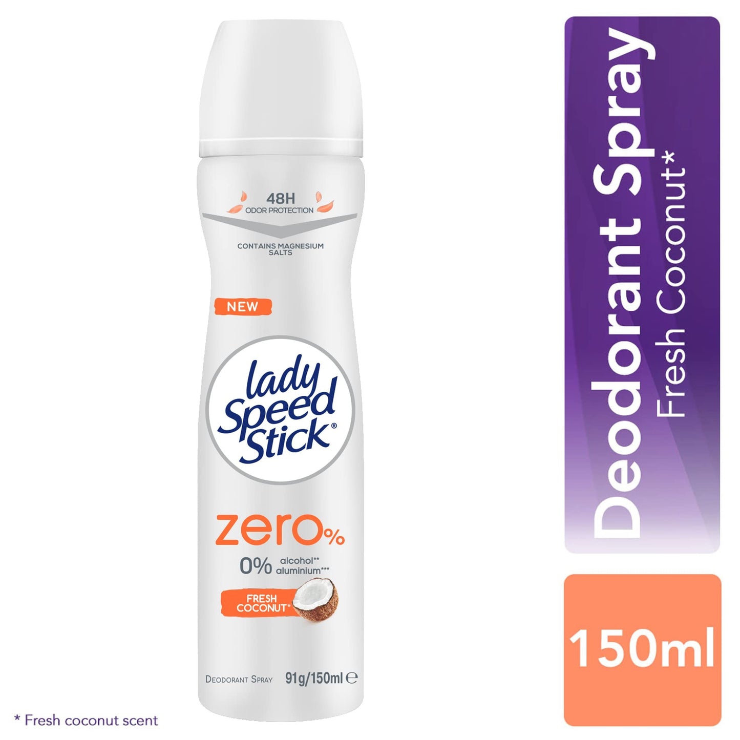 lady speed stick fresh coconut zero% 150ml