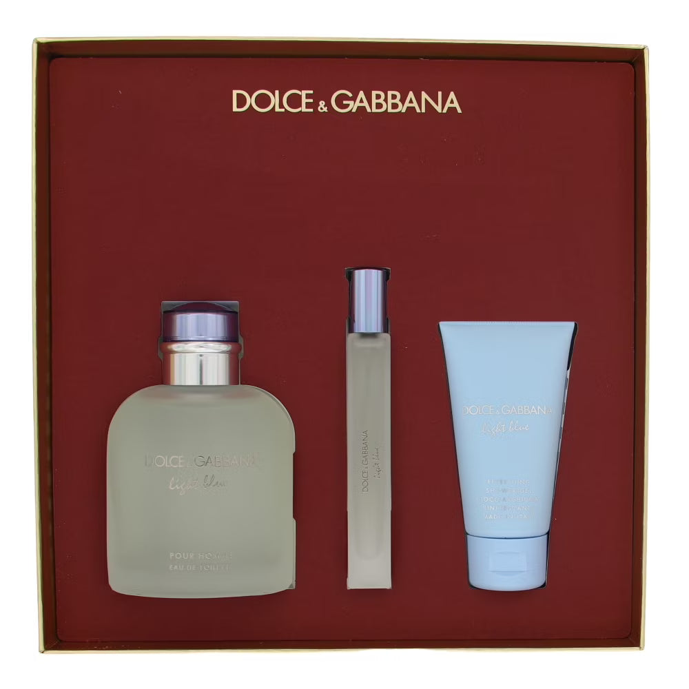Dolce & Gabbana Light Blue EDT SET(125ML+10ML+SG 50ML)