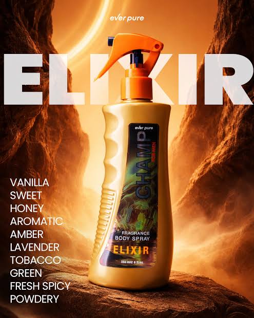 Ever pure champ Elixir body spray 236ML