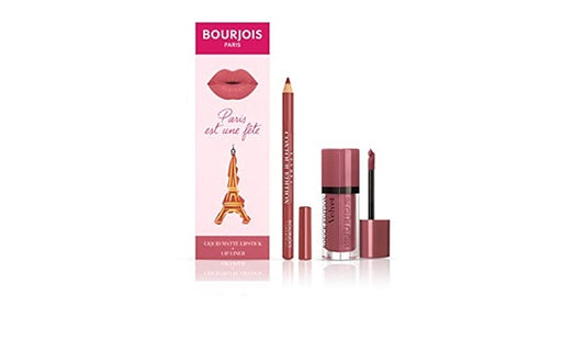 bourjois liquid lipstick + lip liner nude-ist #07