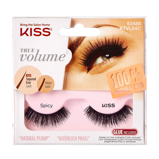 Kiss True Volume False eyelashes 100% natural spicy (KTVL04C)