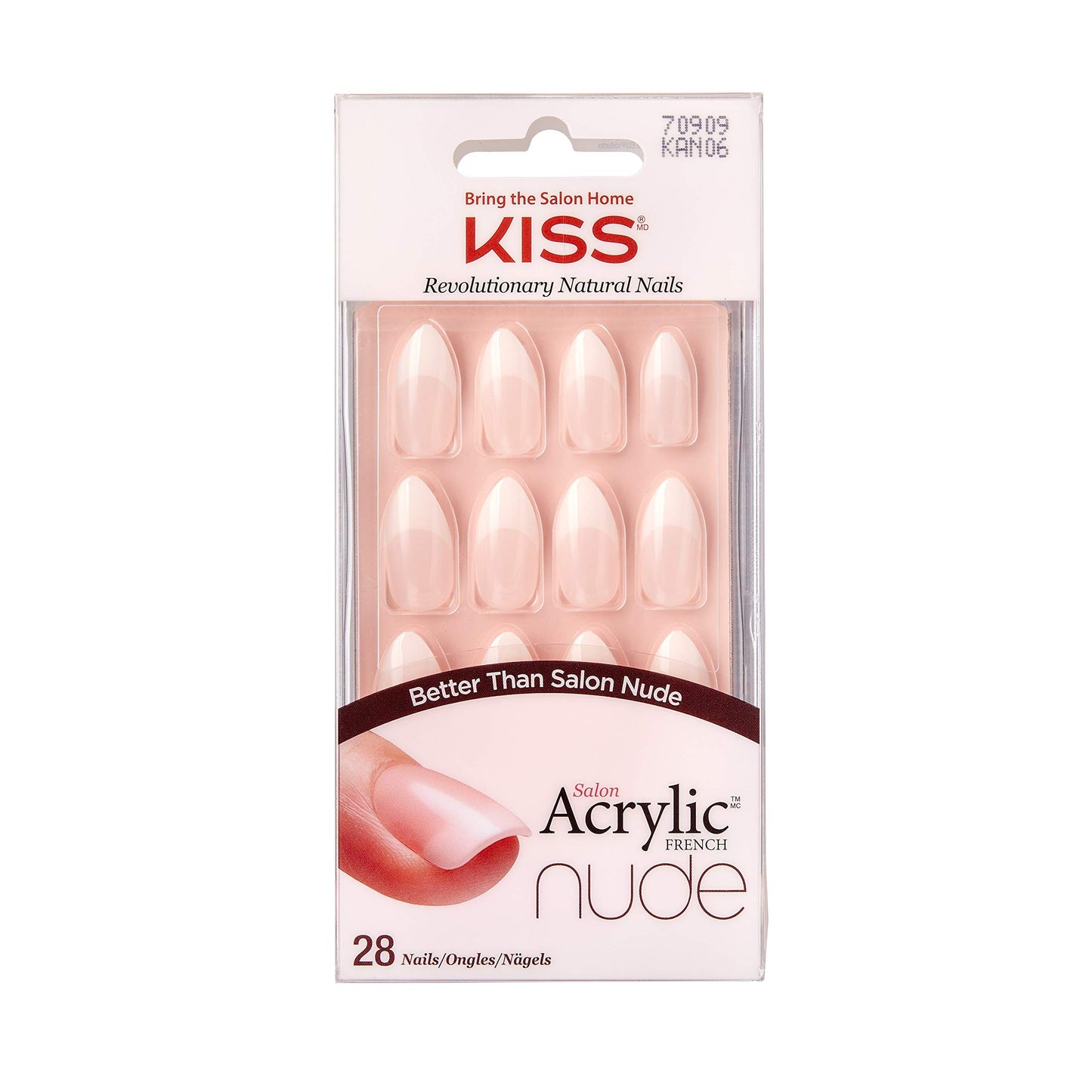 KISS Acrylic French Nude (70909-KAN06) 28 nails