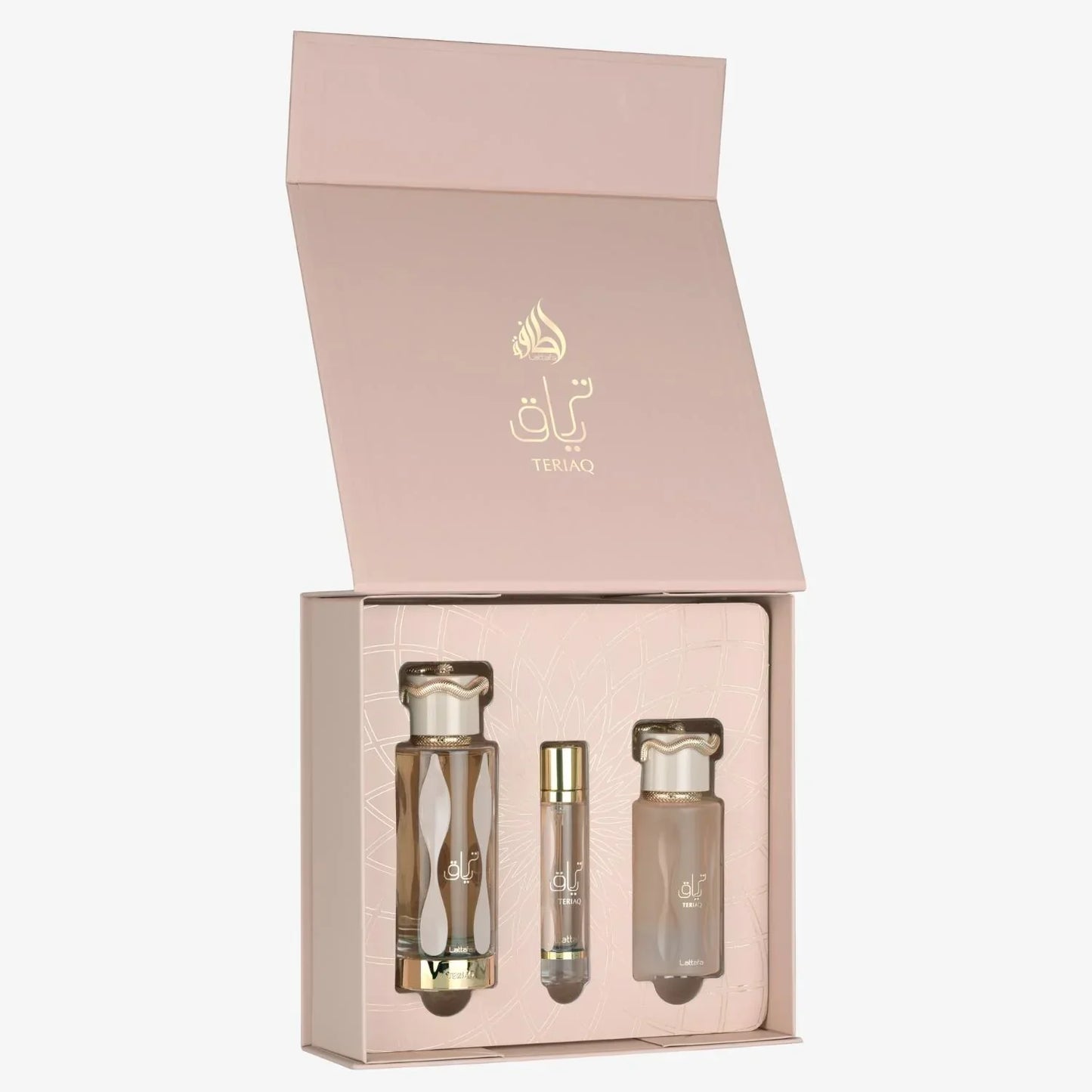 Lattafa Teriaq Unisex 3 Piece Gift Set 12ml + 50ml + 100ml