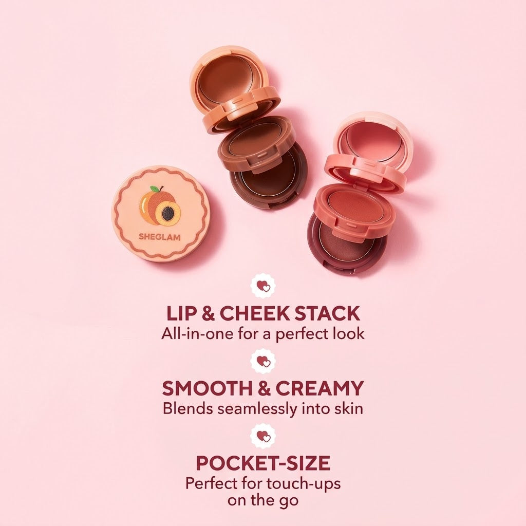 Sheglam Apricot Dream Cheek & Lip Cream Stack