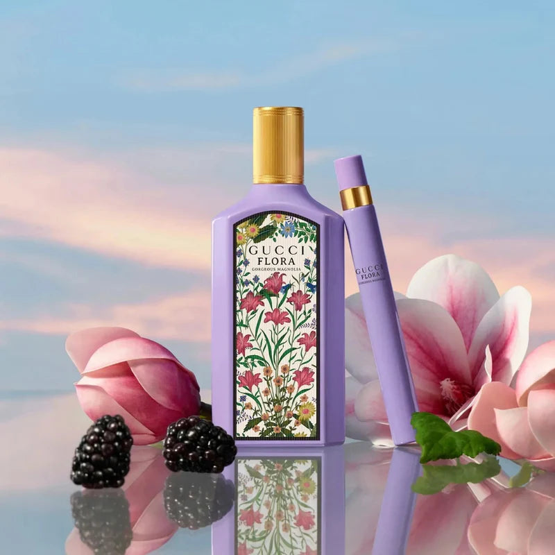 Gucci Flora Gorgeous Magnolia EDP SET (100ML EDP 1+5ML EDP+ 10MLTravel Spray)