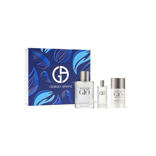 Giorgio Armani Acqua Di Gio EDT Set (EDT 100ML+EDT 15ML+Deo Stick  75ML)