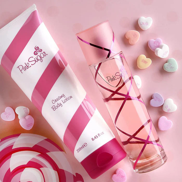 Aquolina Pink Sugar Glowing Pink Sweet Addiction Set EDT 100ML+BL 250ML