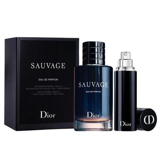 Christian Dior Sauvage  2 Piece Set  Eau De Parfum 100ML 10 Ml Mini