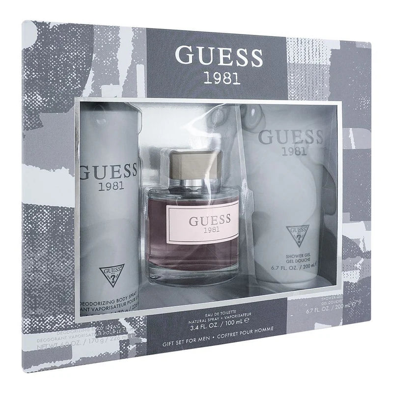 GUESS 1981 For Men EDT 100ML+Shower Gel200ML+Body Spray 226ML