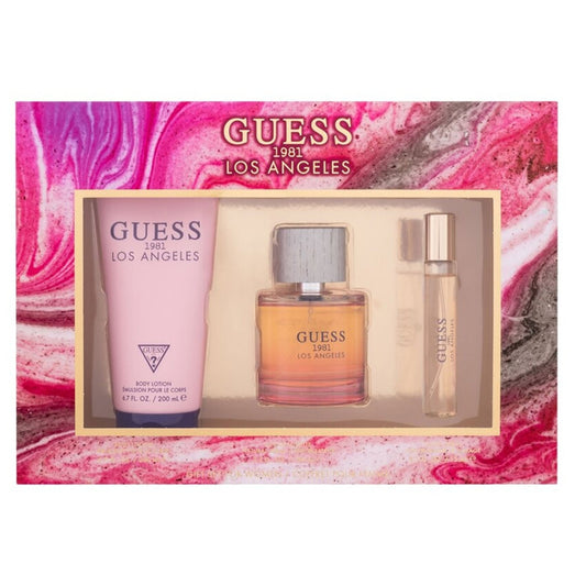 Guess 1981 Los Angeles Set EDT For Women, 100ML+15ML Travel Spray+200ML Body Lotion