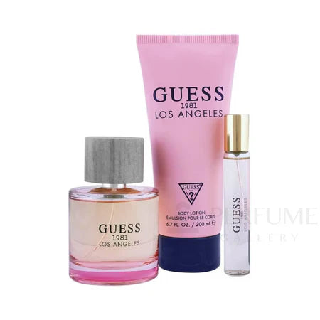 Guess 1981 Los Angeles Set EDT For Women, 100ML+15ML Travel Spray+200ML Body Lotion