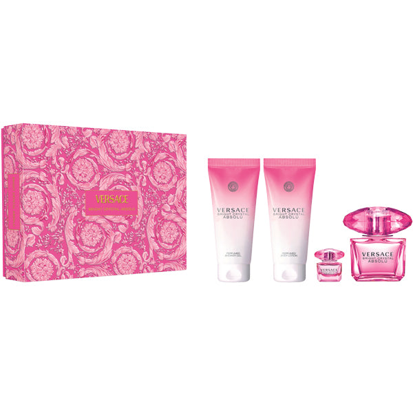 Versace Bright Crystal Absolu Set (EDP 90ml + EDP 5ml + BL 100ml + SG 100ml)