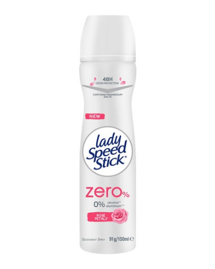 LADY SPEED STICK ZERO ROSE PETALS 150Ml
